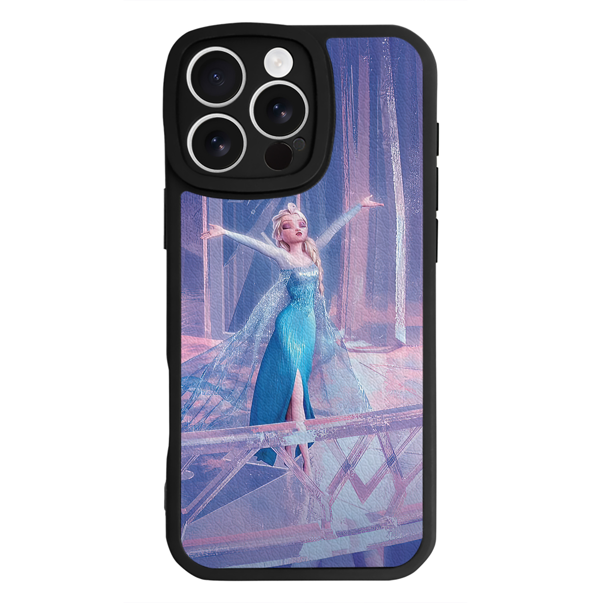 （画像用） アナと雪の女王 アンナ エルサ Frozen Anna Elsa 【iPhone 16シリーズ対応】シリコンスマホケース（レザー調） 材質：シリコン